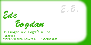 ede bogdan business card